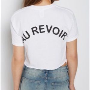Au Revoir cropped crew neck tee Rue 21